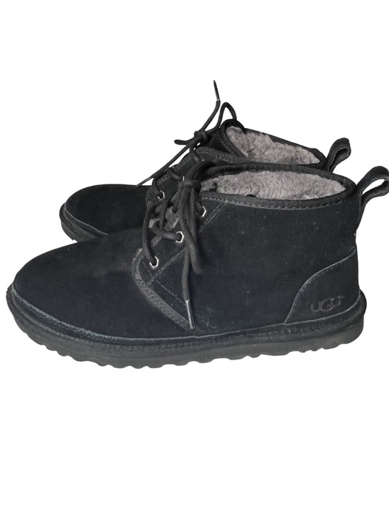 UGG Neumel Black Suede Chukka Boots Mens Size 11 Shearling Lined main image 8